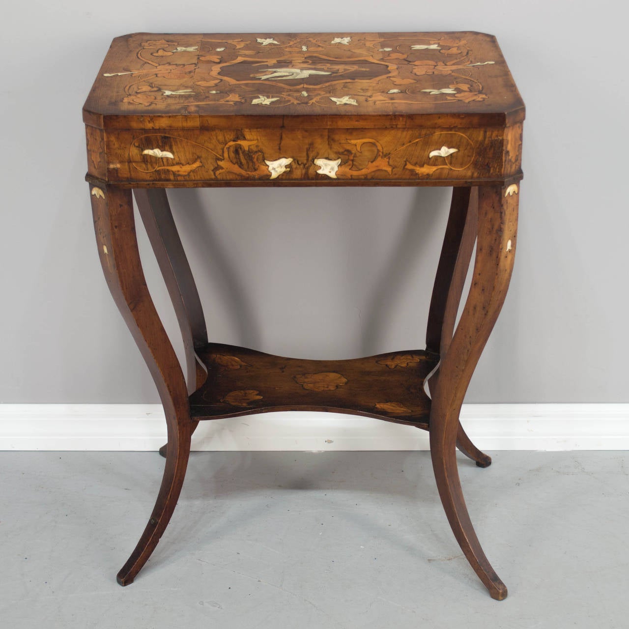 19th Century Italian Marquetry Side Table In Good Condition In Winter Park, FL