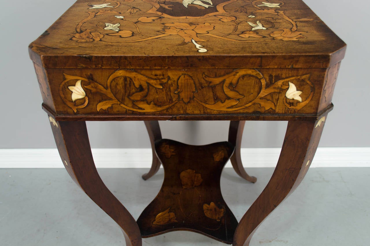 19th Century Italian Marquetry Side Table 3