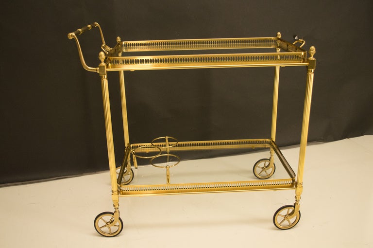 Mid-20th Century Italian Brass Bart Cart from La Barge