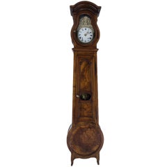 19th c. French Horloge de Parquet " Demoiselle" or Tall Case Clock