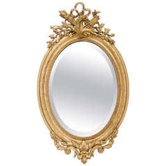 19th Century French Louis XVI Style Gilded Mirror