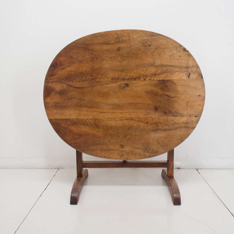 19th Century French Walnut Wine Tasting Table or Side Table