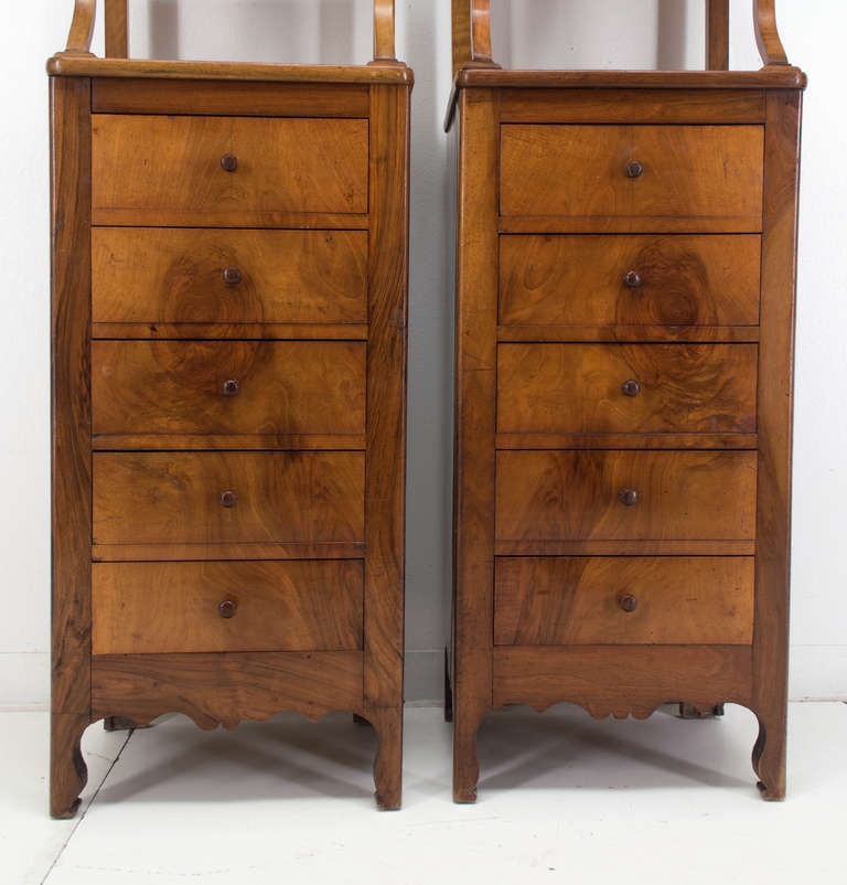 Late 19th c. Pair of Louis Philippe Style Etageres In Excellent Condition In Winter Park, FL