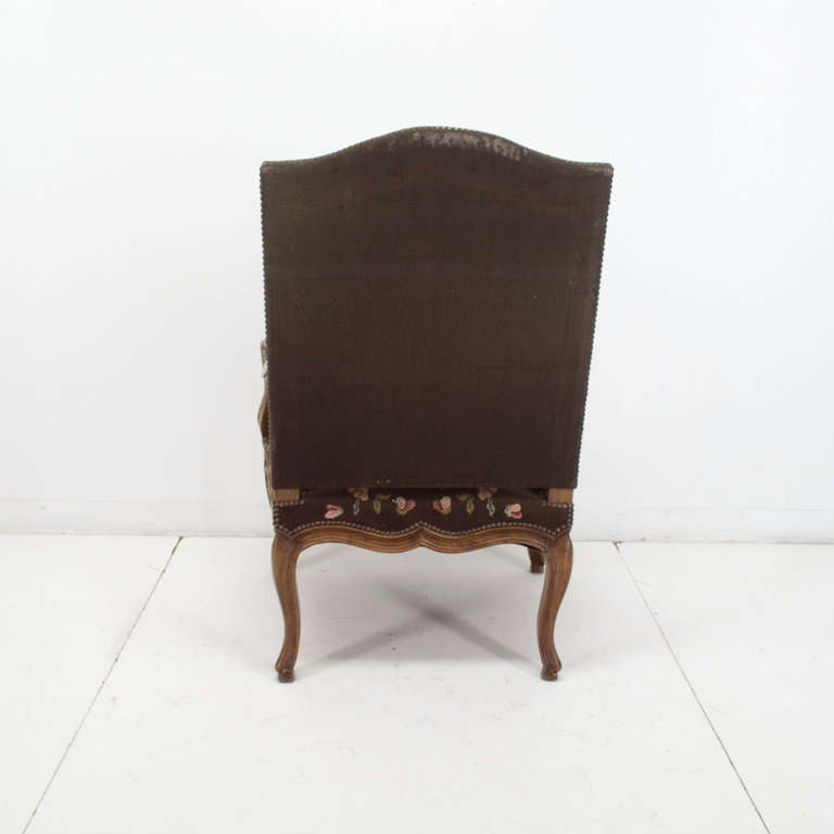 19th Century Pair Of Late 19th C. French Louis XV Style Fauteuils Or Arm Chairs