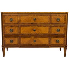 18th Century Louis XVI Marquetry Commode or Chest of Drawers