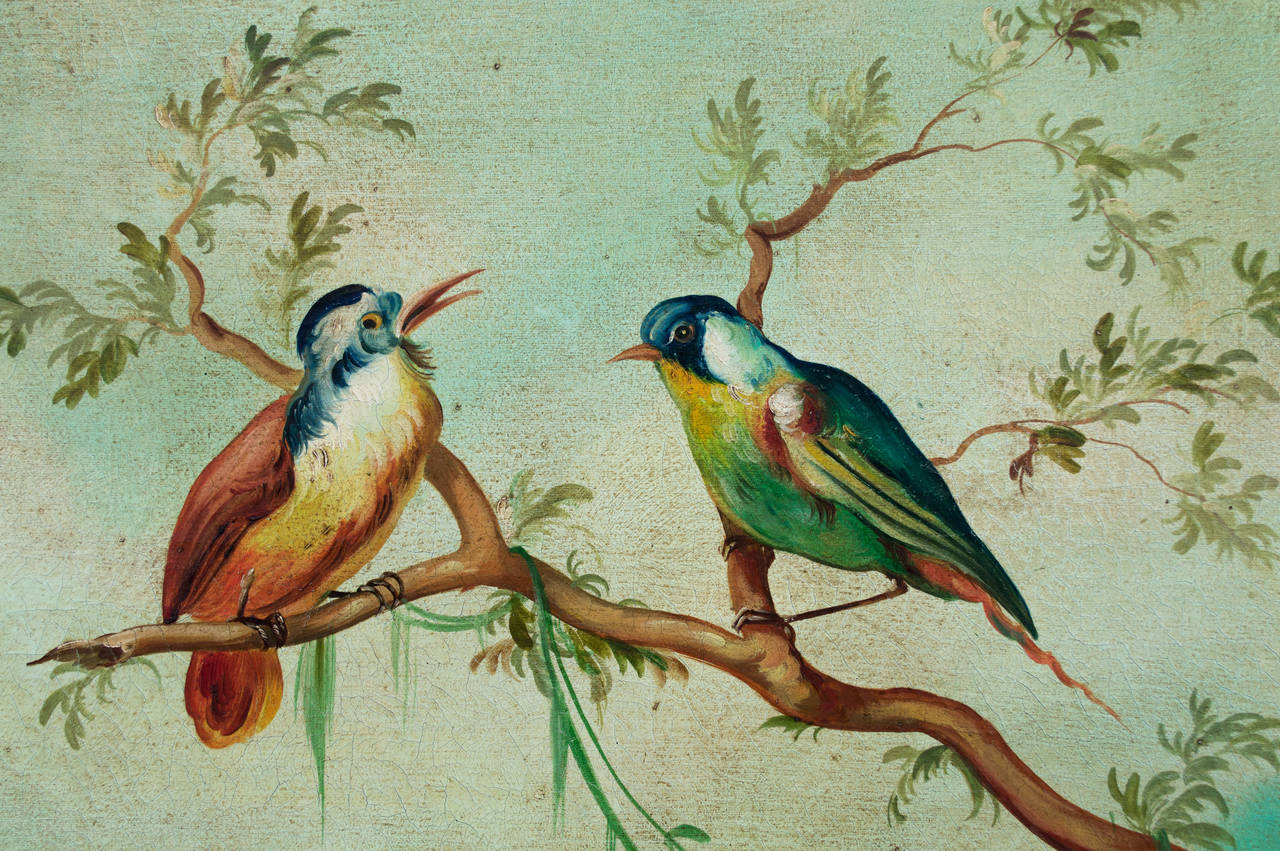 Pintura Pájaro tropical de Ira Monte en Excelente Estado en Winter Park, FL