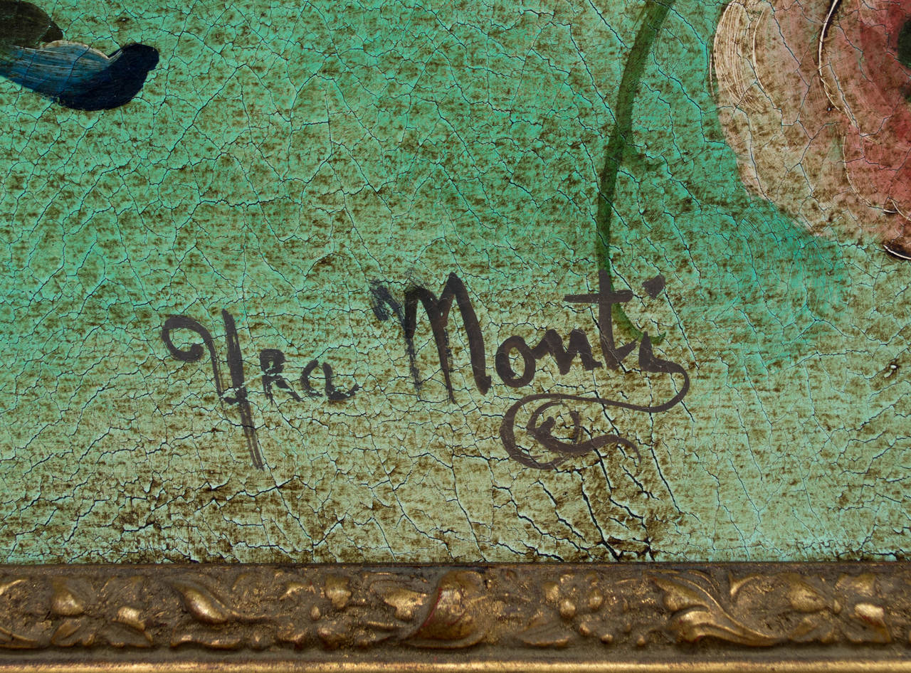 Pintura Pájaro tropical de Ira Monte siglo XX