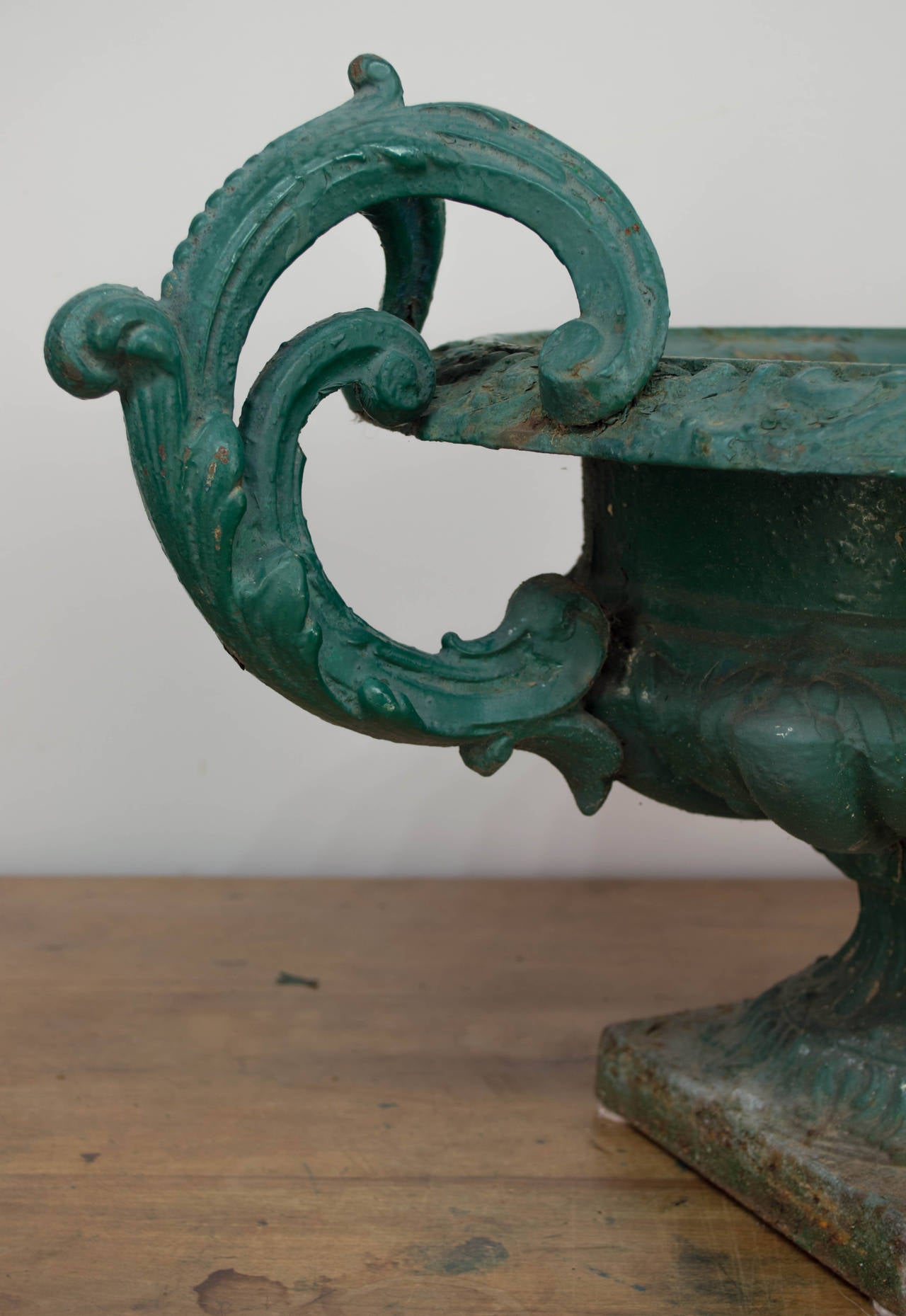 Pair of 19th Century French Cast Iron Urns 2