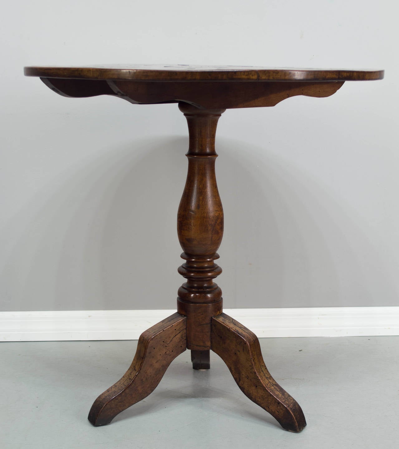 Inlay 19th Century Louis Philippe Gueridon or Tilt-Top Table