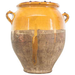 Vintage Early 20th c. French Terra-Cota Glazed Urn