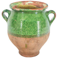 Early 20th c. French Terra-Cota Glazed Urn