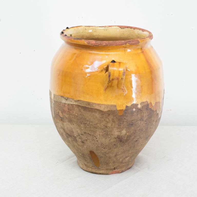 20th Century Early 20th c. French Terra-Cota Glazed Urn