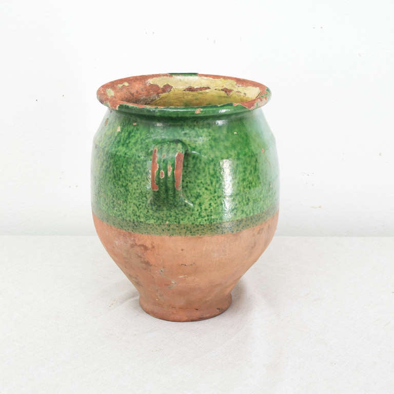 Early 20th c. French Terra-Cota Glazed Urn 1