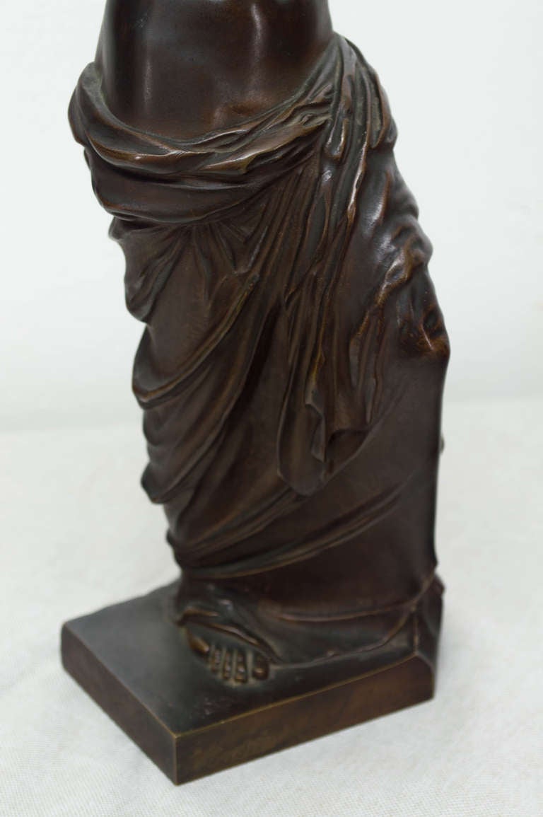 French Bronze Signed Collas, Musee du Louvre For Sale 3