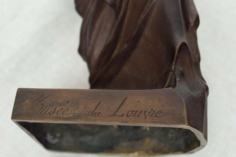 French Bronze Signed Collas, Musee du Louvre For Sale 5