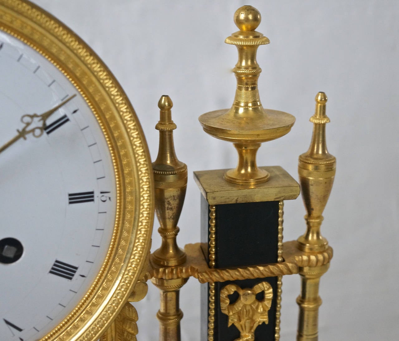 19th Century French Louis XVI Mantel Clock In Excellent Condition In Winter Park, FL