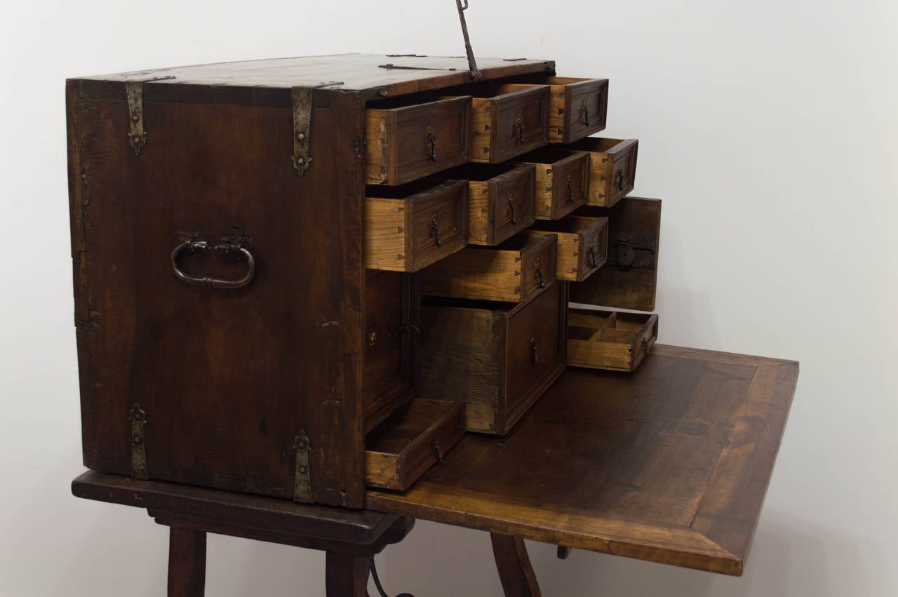18th Century Spanish Vargueno or Traveling Desk In Excellent Condition In Winter Park, FL