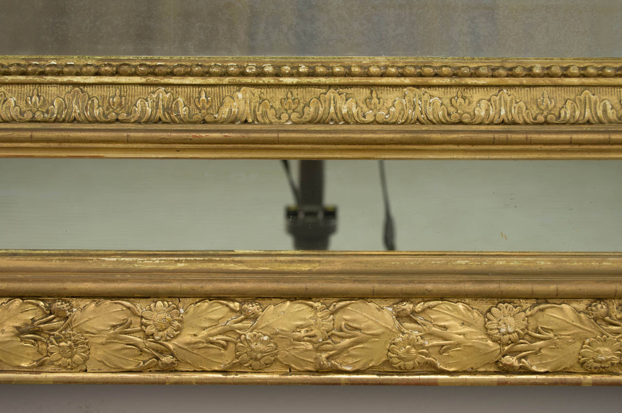 19th Century Napoleon III Gilded Mirror In Excellent Condition In Winter Park, FL
