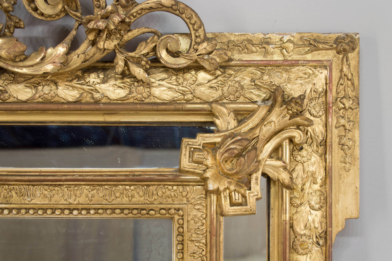 French 19th Century Napoleon III Gilded Mirror
