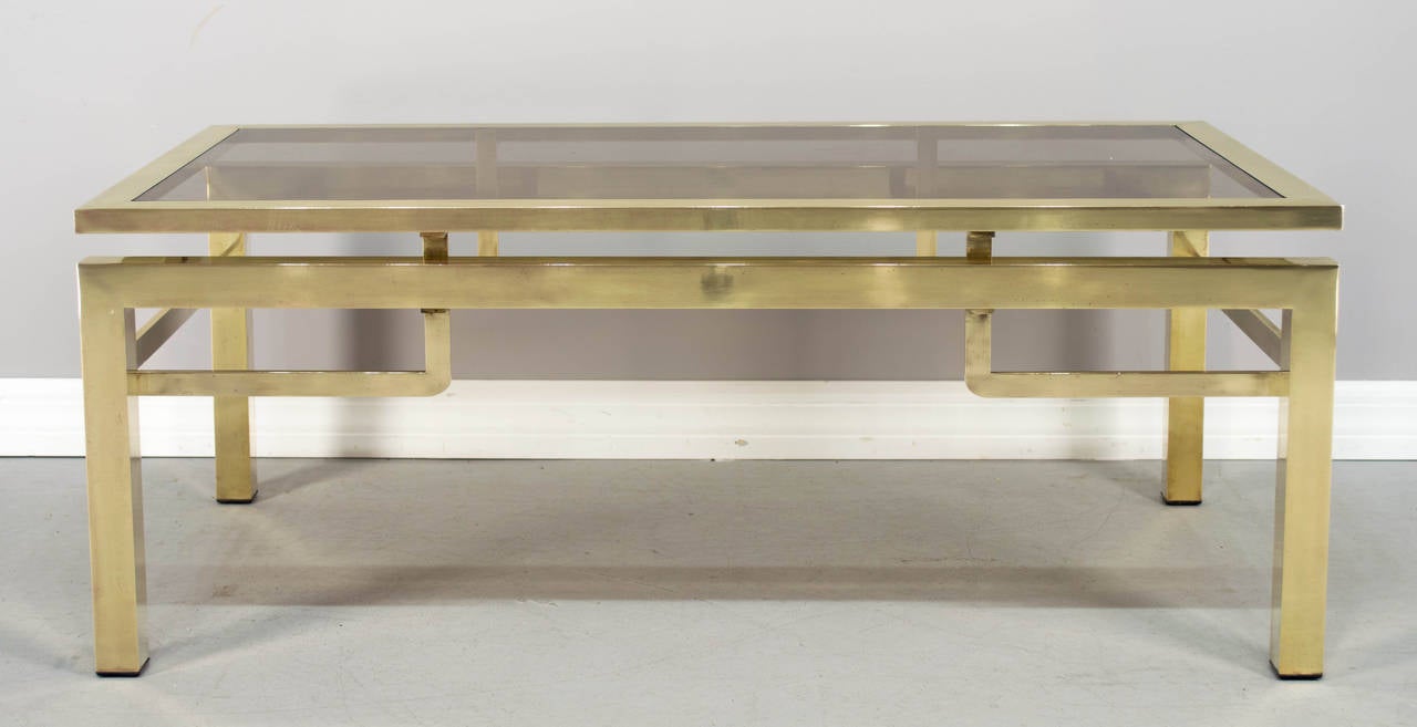French Brass Table by Guy Lefevre for Maison Jansen