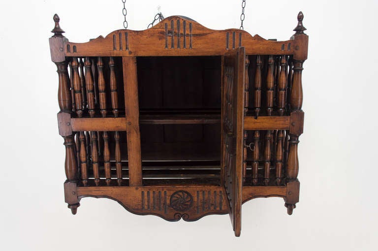 18th c. French Louis XV Walnut Panetiere 3