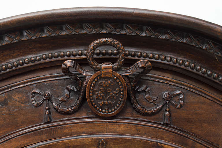 18th Century and Earlier 18th Century Louis XV Carved Bonnetiere or Armoire