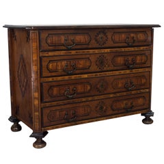 Italian Marquetry Commode or Secretaire