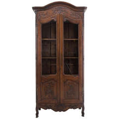 Antique 19th Century Louis XV Style Vitrine or Small Armoire