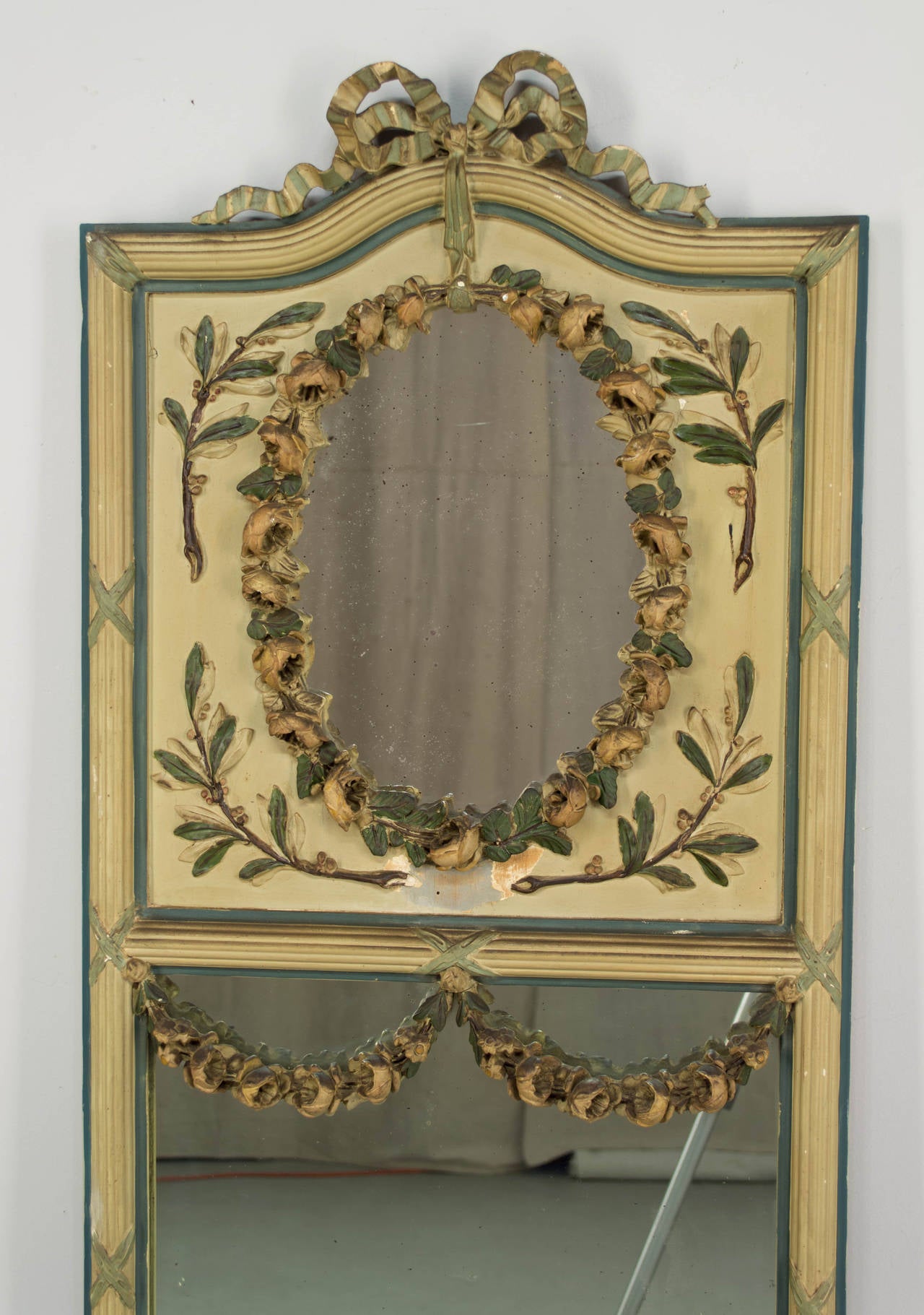 French Louis XVI Style Trumeau Mirror 2