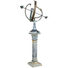 Cast Iron and Copper Armillary