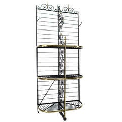 Antique A Late 19th c. French Iron Baker's Rack
