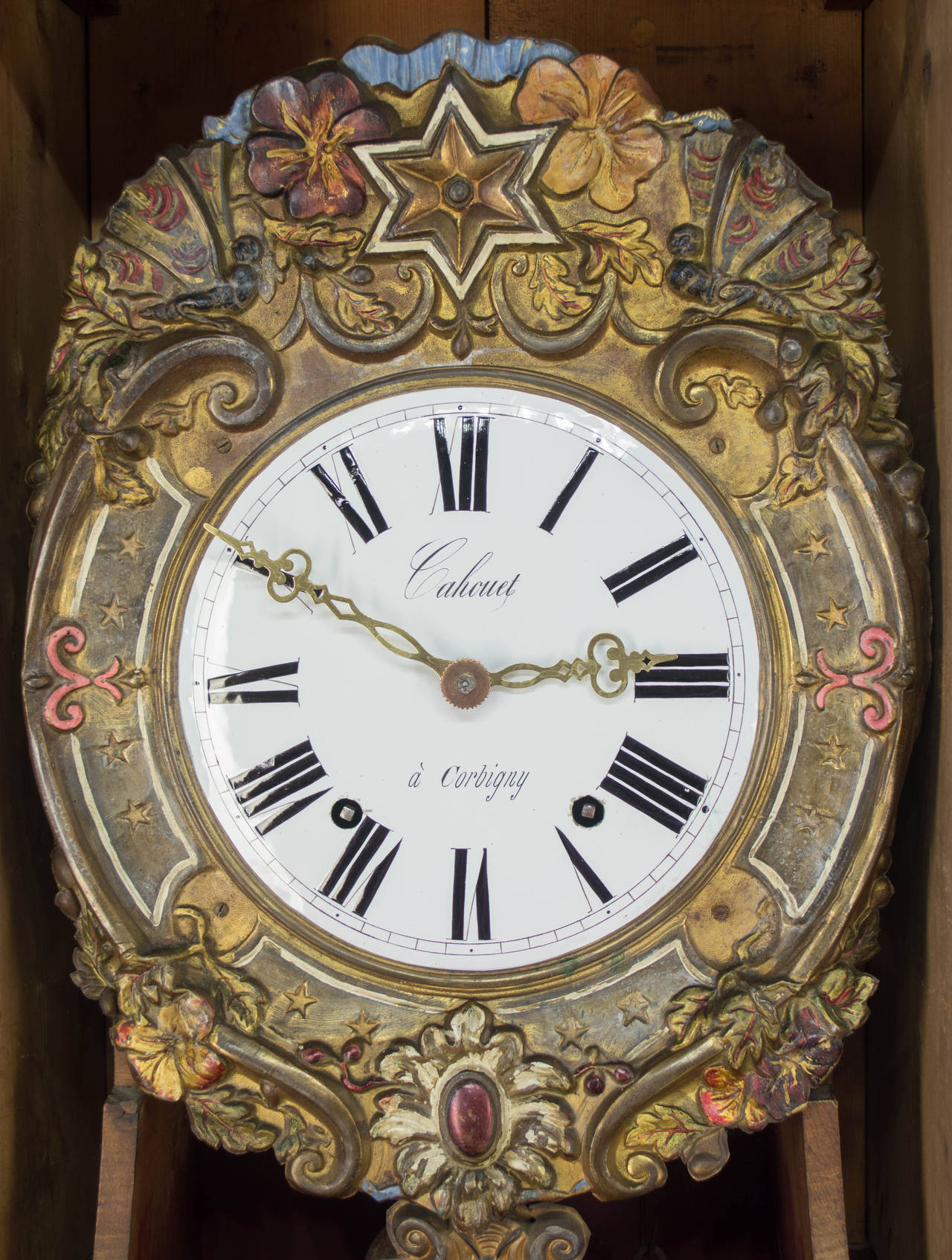Fin du XIXe siècle horloge comtoise ou grand-père français du 19ème siècle