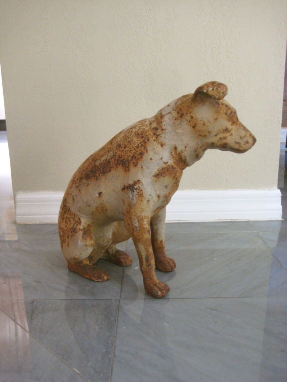 Mid-20th Century Cast Iron RCA Victor Dog