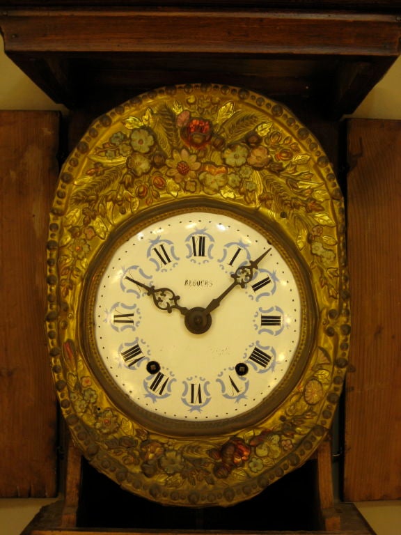 French Grandfather Morbier Clock or Comtoise 1