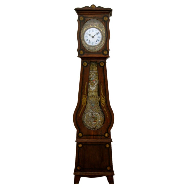 French Grandfather Morbier Clock or Comtoise