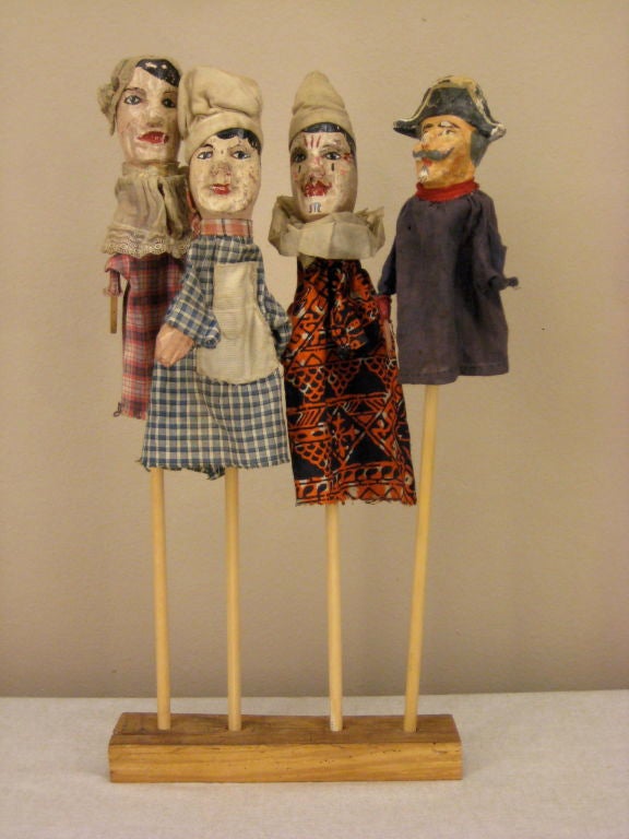 French Guignol Theater with four puppets 1