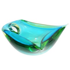 Large Murano Sommerso Forato Bowl