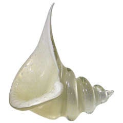 Large Murano Conch Shell Centerpiece Bowl by Alfredo Barbini