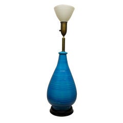 Very Large Frederick Cooper Blue Ceramic Lamp