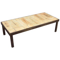 Roger Capron Coffee Table with Ceramic Tile