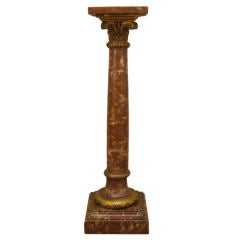 20th c. French Faux- Marble Column or Pedestal