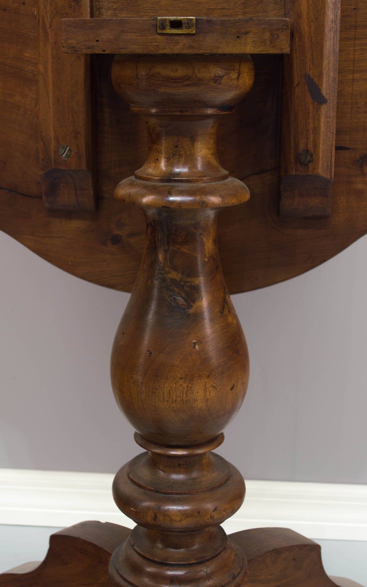 19th Century French Walnut Gueridon or Tilt-Top Table 2