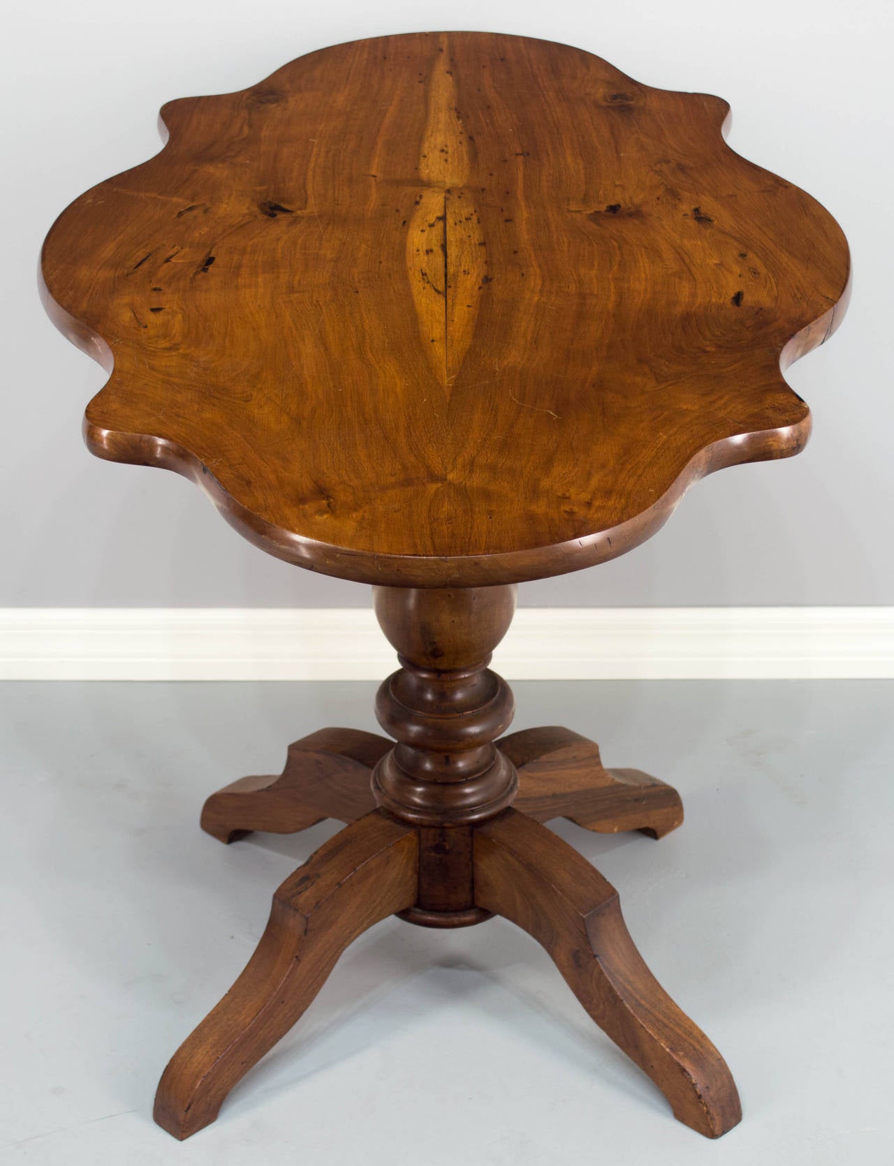 19th Century French Walnut Gueridon or Tilt-Top Table 4