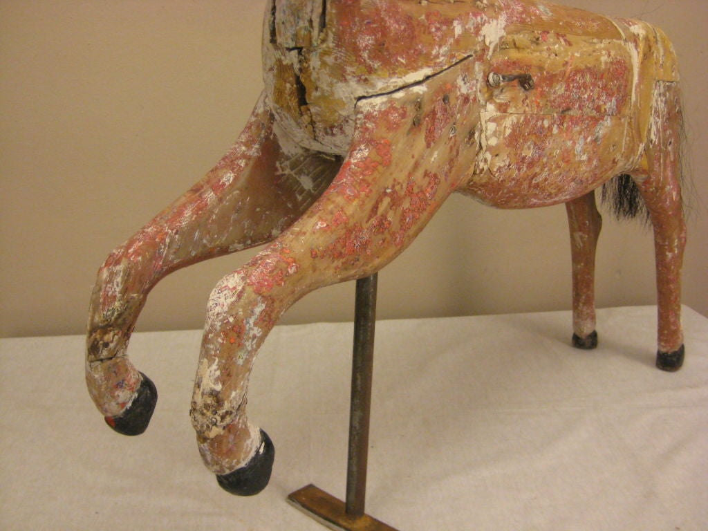 French Wooden and Cast Iron Horse 3