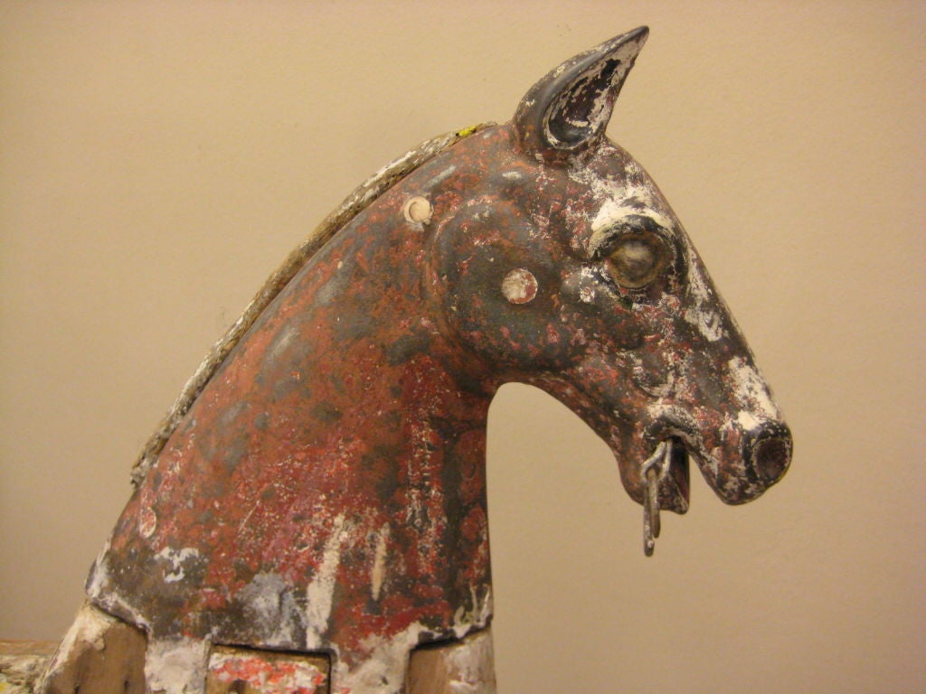 French Wooden and Cast Iron Horse 6