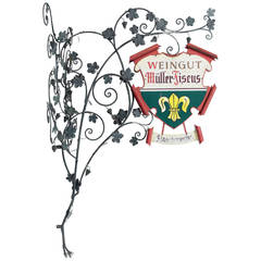 Large Wrought Iron Winery Sign 10
