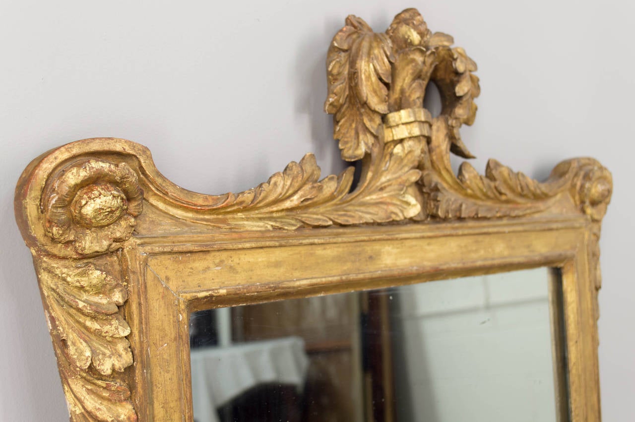 19th Century French Gilt Mirror In Excellent Condition In Winter Park, FL