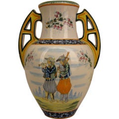 French Faience Quimper Vase