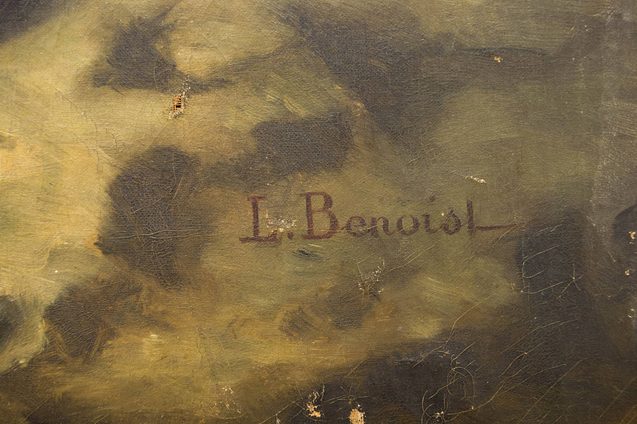 Canvas 19th Century French Still Life Oil Painting For Sale