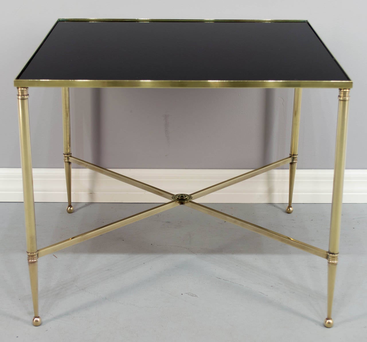 Maison Jansen Style Brass Cocktail Table In Excellent Condition In Winter Park, FL